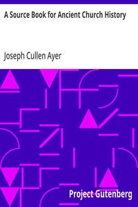 Cover of A Source Book for Ancient Church History