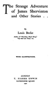 Cover of The Strange Adventure of James Shervinton 1902
