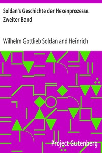 Cover of Soldan's Geschichte der Hexenprozesse. Zweiter Band