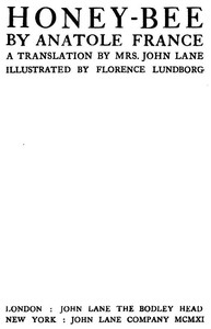 Cover of Honey-Bee 1911