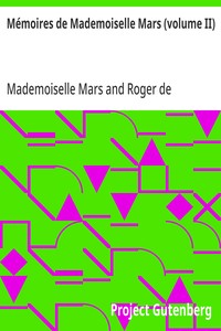 Cover of Mémoires de Mademoiselle Mars (volume II) (de la Comédie Française)