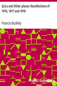 Cover of Q.6.a and Other places: Recollections of 1916, 1917 and 1918