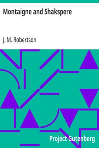Cover of Montaigne and Shakspere