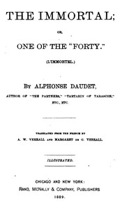 Cover of The Immortal; Or, One of the "Forty." (L'immortel) - 1877