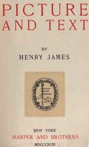 Cover of Picture and Text 1893