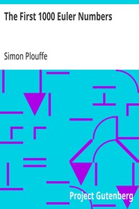 Cover of The First 1000 Euler Numbers