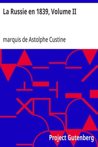 Cover of La Russie en 1839, Volume II