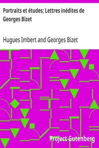 Cover of Portraits et études; Lettres inédites de Georges Bizet