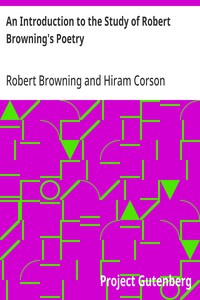 Cover of An Introduction to the Study of Robert Browning's Poetry
