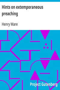 Cover of Hints on extemporaneous preaching
