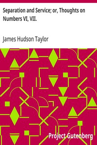 Cover of Separation and Service; or, Thoughts on Numbers VI, VII.