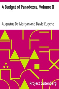 Cover of A Budget of Paradoxes, Volume II