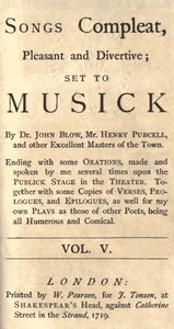Cover of Wit and Mirth: or Pills to Purge Melancholy, Vol. 5 of 6
