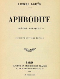 Cover of Aphrodite: Moeurs antiques
