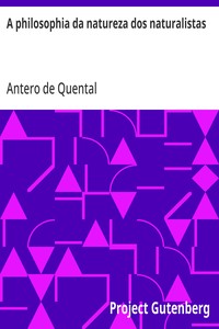 Cover of A philosophia da natureza dos naturalistas