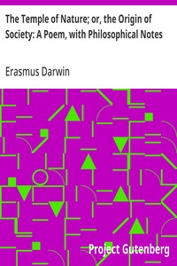 Cover of The Temple of Nature; or, the Origin of Society: A Poem, with Philosophical Notes