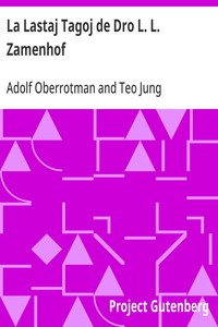 Cover of La Lastaj Tagoj de Dro L. L. Zamenhof kaj la Funebra Ceremonio