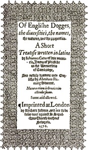 Cover of De Canibus Britannicis: Of Englishe Dogges
