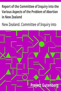 Cover of Report of the Committee of Inquiry into the Various Aspects of the Problem of Abortion in New Zealand