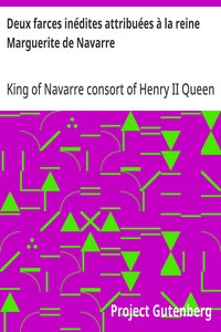 Cover of Deux farces inédites attribuées à la reine Marguerite de Navarre