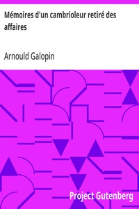 Cover of Mémoires d'un cambrioleur retiré des affaires