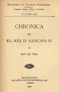 Cover of Chronica de El-Rei D. Sancho II