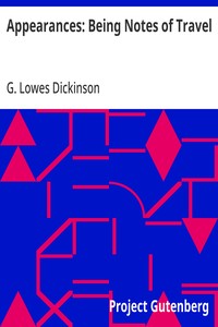 Cover of Appearances: Being Notes of Travel