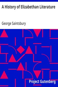 Cover of A History of Elizabethan Literature