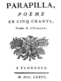 Cover of Parapilla, poëme en cinq chants