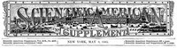 Cover of Scientific American Supplement, No. 488, May 9, 1885