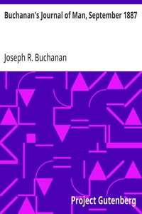 Cover of Buchanan's Journal of Man, September 1887 Volume 1, Number 8