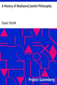 Cover of A History of Mediaeval Jewish Philosophy