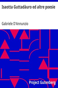 Cover of Isaotta Guttadàuro ed altre poesie