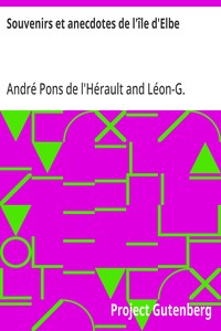 Cover of Souvenirs et anecdotes de l'île d'Elbe
