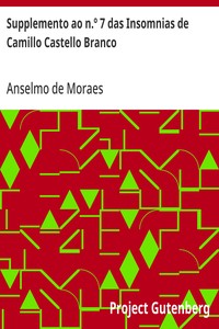 Cover of Supplemento ao n.º 7 das Insomnias de Camillo Castello Branco