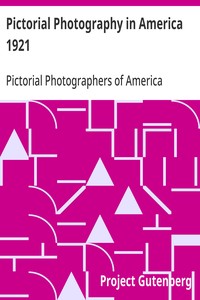 Cover of Pictorial Photography in America 1921