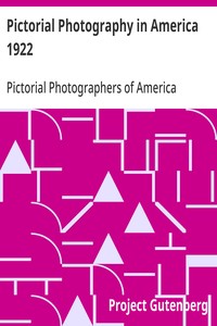 Cover of Pictorial Photography in America 1922
