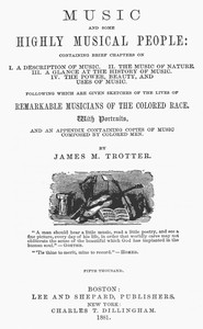 Cover of Music and Some Highly Musical People