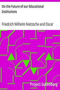 Cover of On the Future of our Educational Institutions