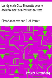 Cover of Les règles de Cicco Simonetta pour le déchiffrement des écritures secrètes