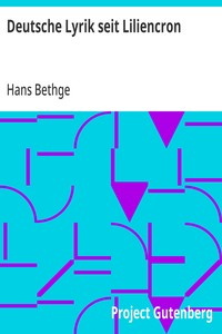Cover of Deutsche Lyrik seit Liliencron