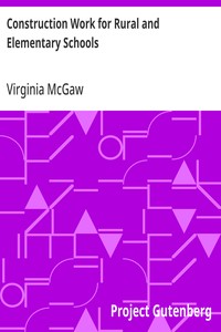 Cover of Construction Work for Rural and Elementary Schools