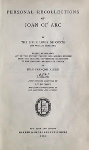 Cover of Personal Recollections of Joan of Arc — Volume 1