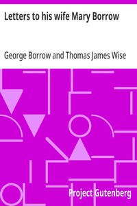 Cover of Letters to his wife Mary Borrow