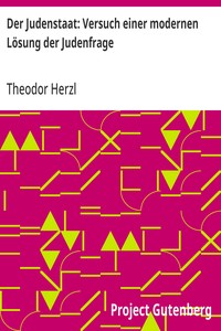 Cover of Der Judenstaat: Versuch einer modernen Lösung der Judenfrage