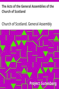 Cover of The Acts of the General Assemblies of the Church of Scotland