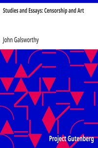 Cover of Studies and Essays: Censorship and Art