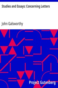 Cover of Studies and Essays: Concerning Letters