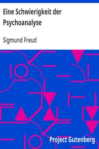 Cover of Eine Schwierigkeit der Psychoanalyse