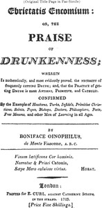Cover of Ebrietatis Encomium or, the Praise of Drunkenness